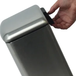 Prullenbak Kela Davino 6L Zilver Mat
