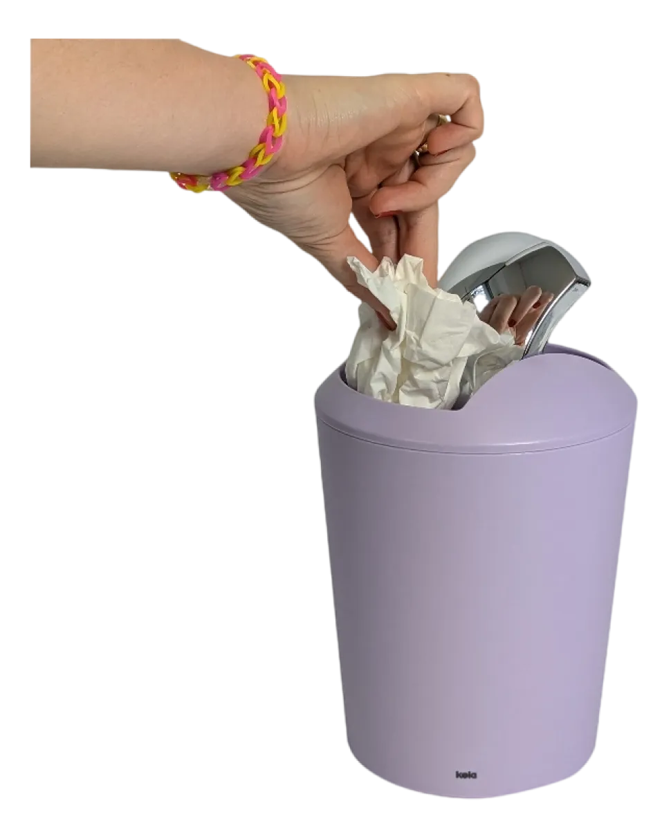 Prullenbak Kela Marta Swing Pastel Lila 1,7 liter