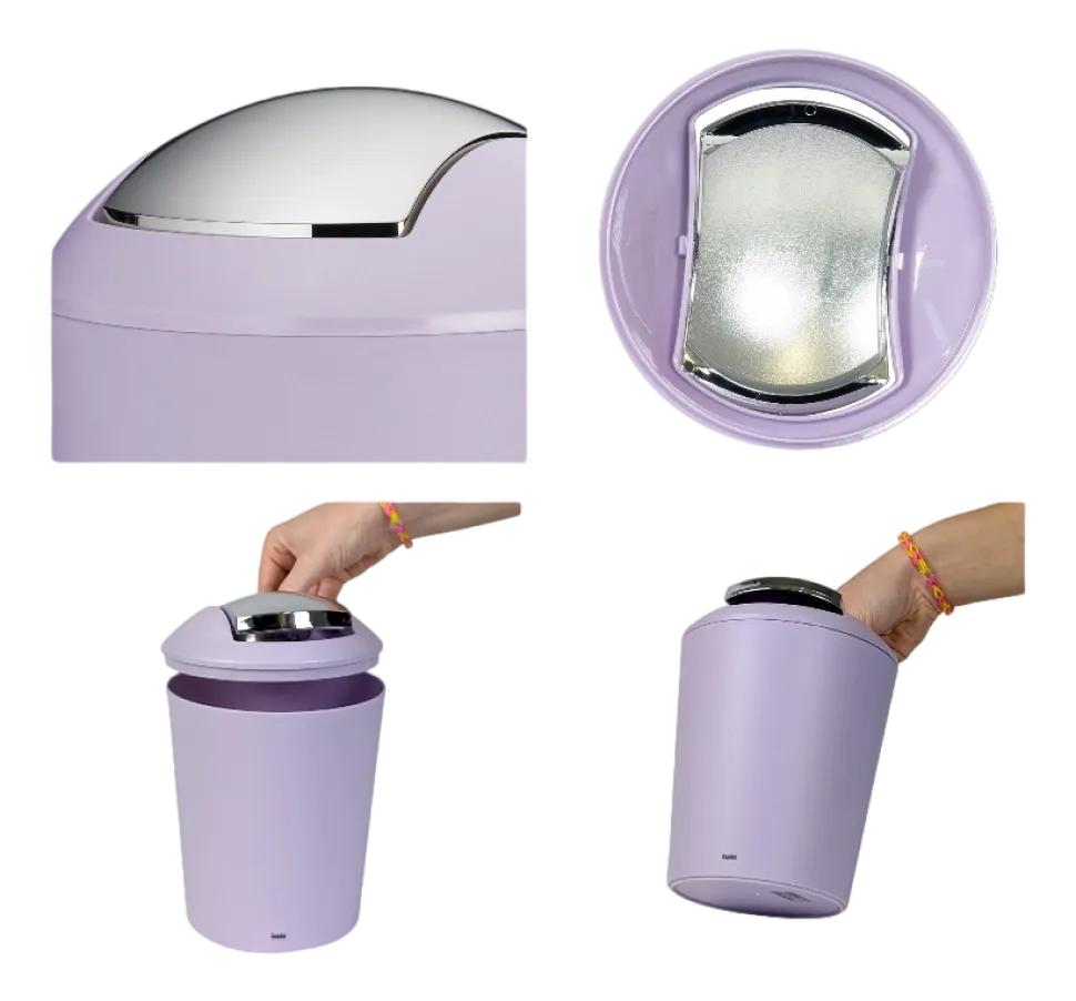 Prullenbak Kela Marta Swing Pastel Lila 1,7 liter