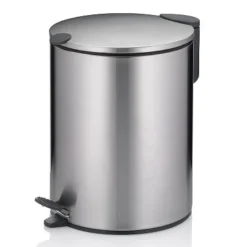 Prullenbak Kela Mats met Pedaal Zilver 5 liter