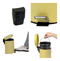 Kela Prullenbak Monaco Met Pedaal Sunny Yellow 3 L Online