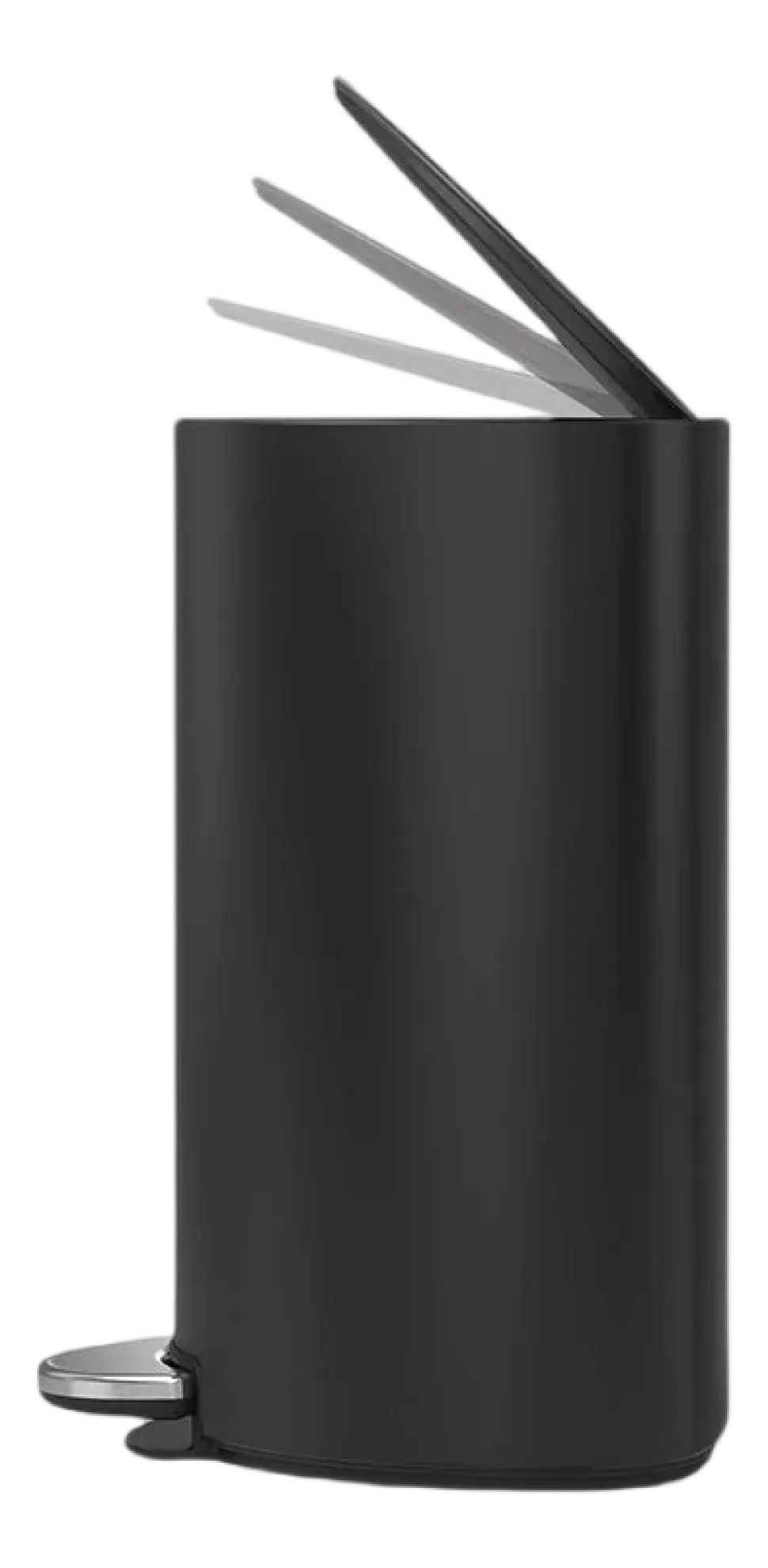 Prullenbak Simplehuman Halfrond Matzwart 6L