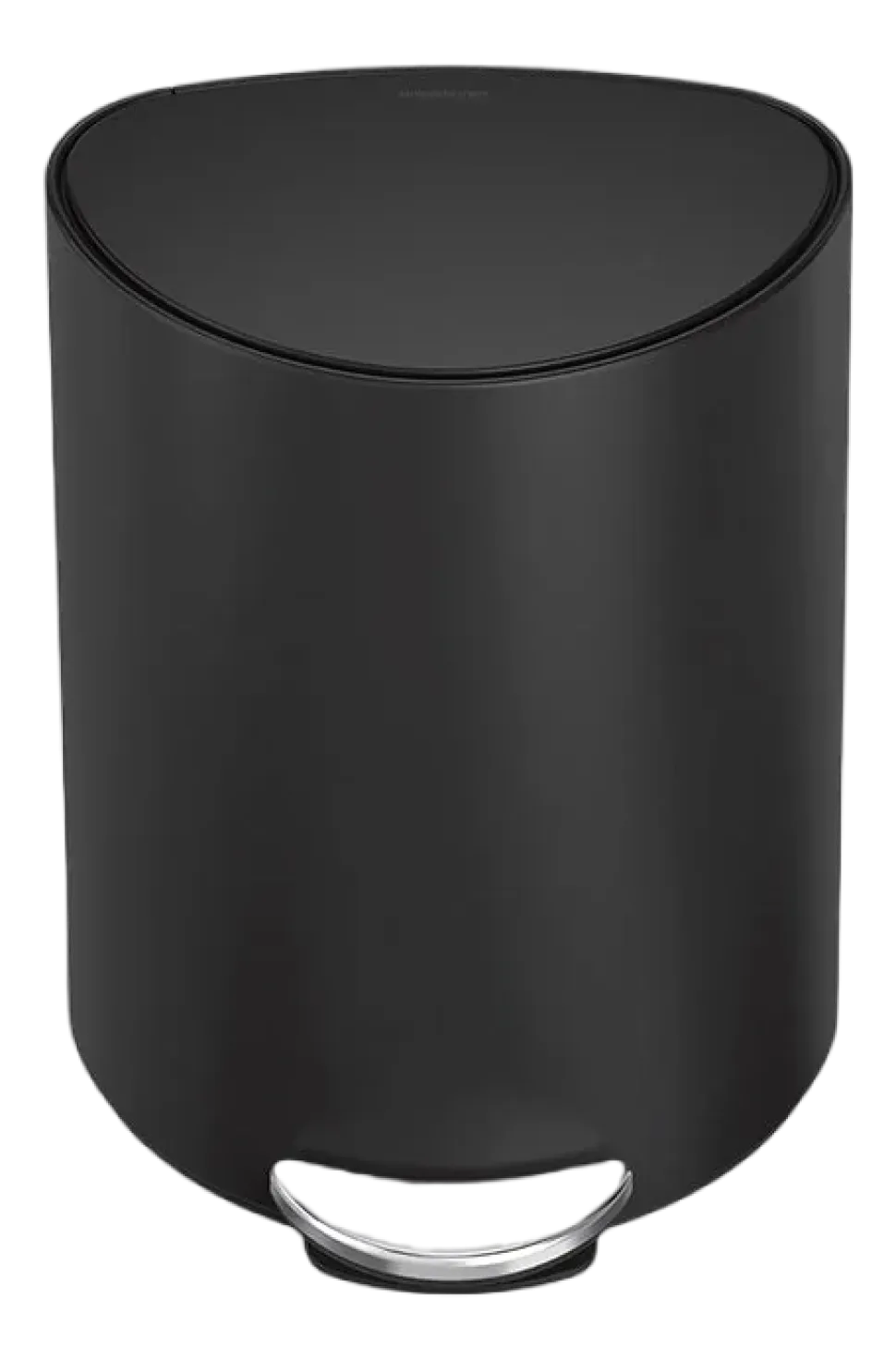 Prullenbak Simplehuman Halfrond Matzwart 6L