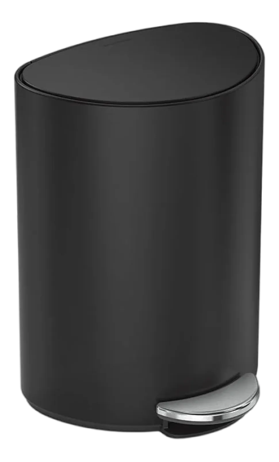 Prullenbak Simplehuman Halfrond Matzwart 6L