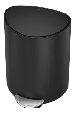 Prullenbak Simplehuman Halfrond Matzwart 6L