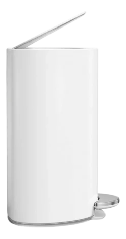 simplehuman Prullenbak Halfrond Wit Staal 6L Hot