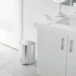 simplehuman Prullenbak Halfrond Geborsteld Staal 6L Online