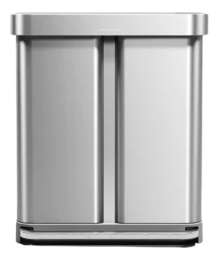 Prullenbak Simplehuman Liner Pocket Geborsteld Staal 34+24L