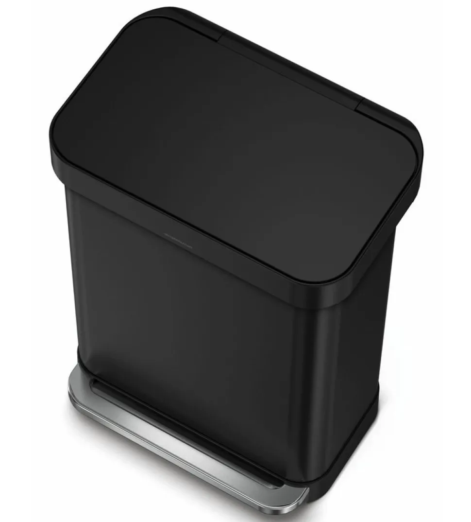 Prullenbak Simplehuman Liner Pocket Zwart 55L