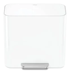 Prullenbak Simplehuman Mini Recycler Wit Staal 7,5+7,5L