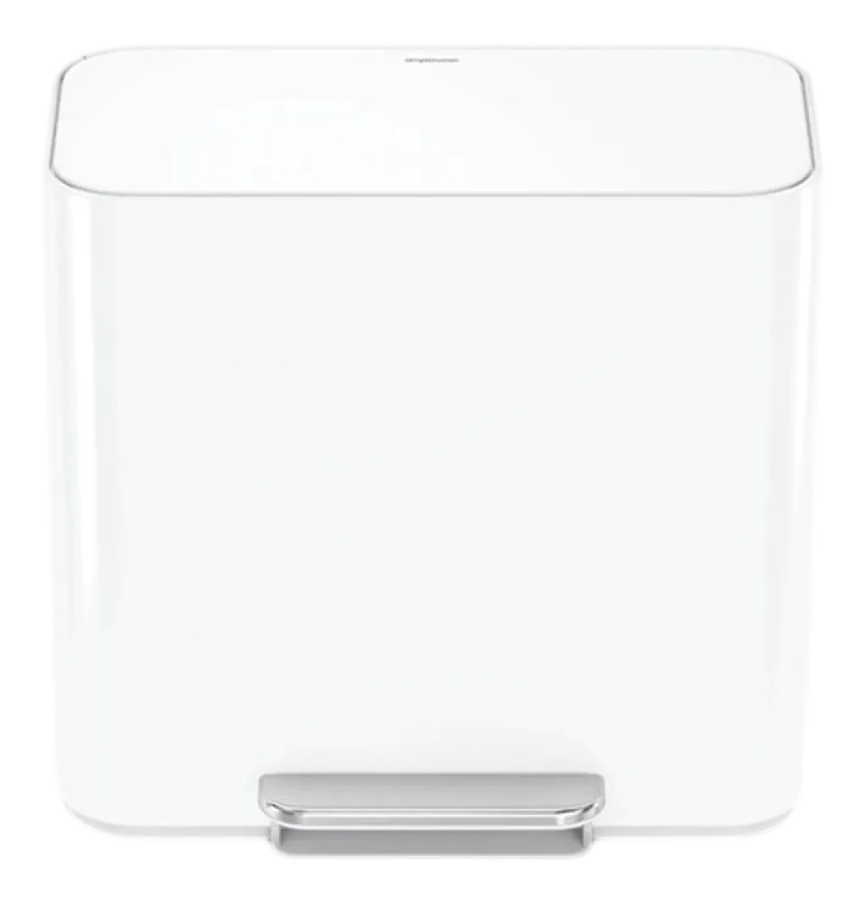 Prullenbak Simplehuman Mini Recycler Wit Staal 7,5+7,5L