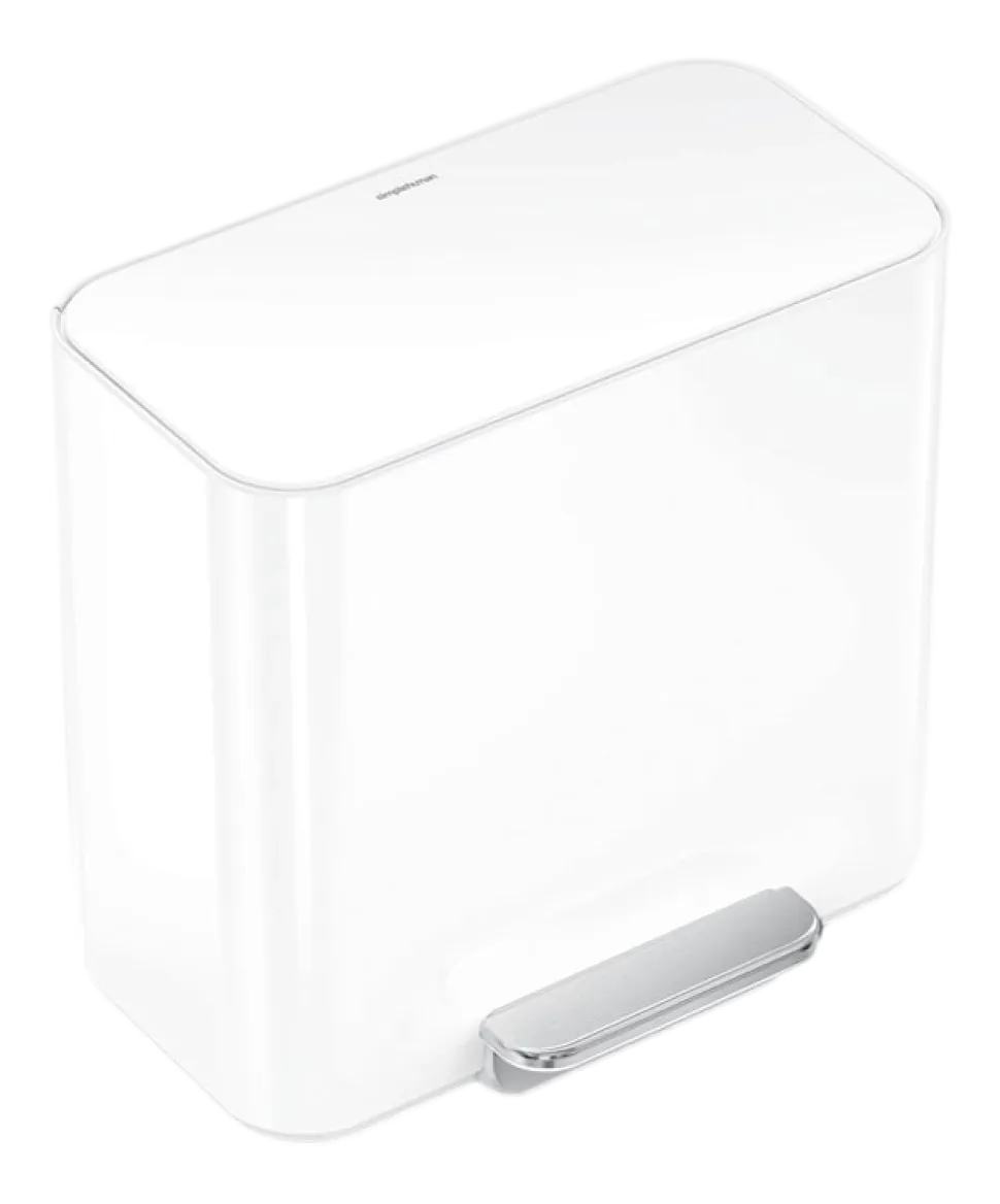Prullenbak Simplehuman Mini Recycler Wit Staal 7,5+7,5L