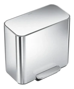 Prullenbak Simplehuman Mini Recycler Geborsteld Staal 7,5+7,5L