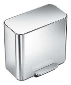 Prullenbak Simplehuman Mini Recycler Geborsteld Staal 7,5+7,5L