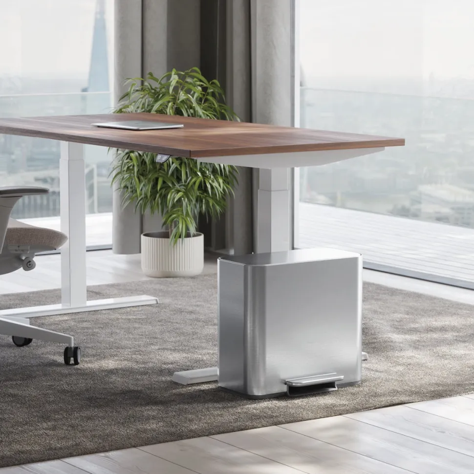 Prullenbak Simplehuman Mini Recycler Geborsteld Staal 7,5+7,5L