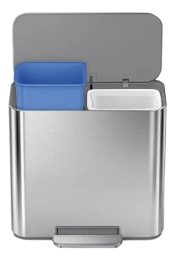 Prullenbak Simplehuman Mini Recycler Geborsteld Staal 7,5+7,5L