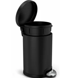 Prullenbak Simplehuman Pedaalemmer Rond Zwart 4,5L