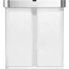 Prullenbak Simplehuman Rechthoekig Met Sensor Recycle Wit Staal 34+24L