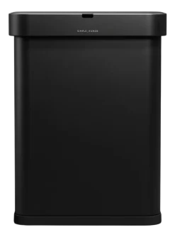 simplehuman Prullenbak Rechthoekig Met Sensor Matzwart Staal 58L
