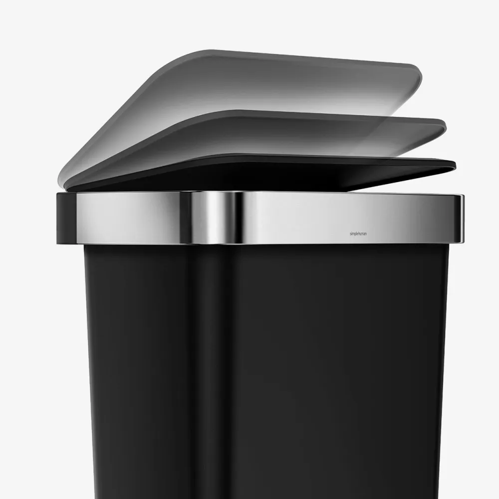 simplehuman Prullenbak Rectangular Liner Pocket Grijs 45L 2017