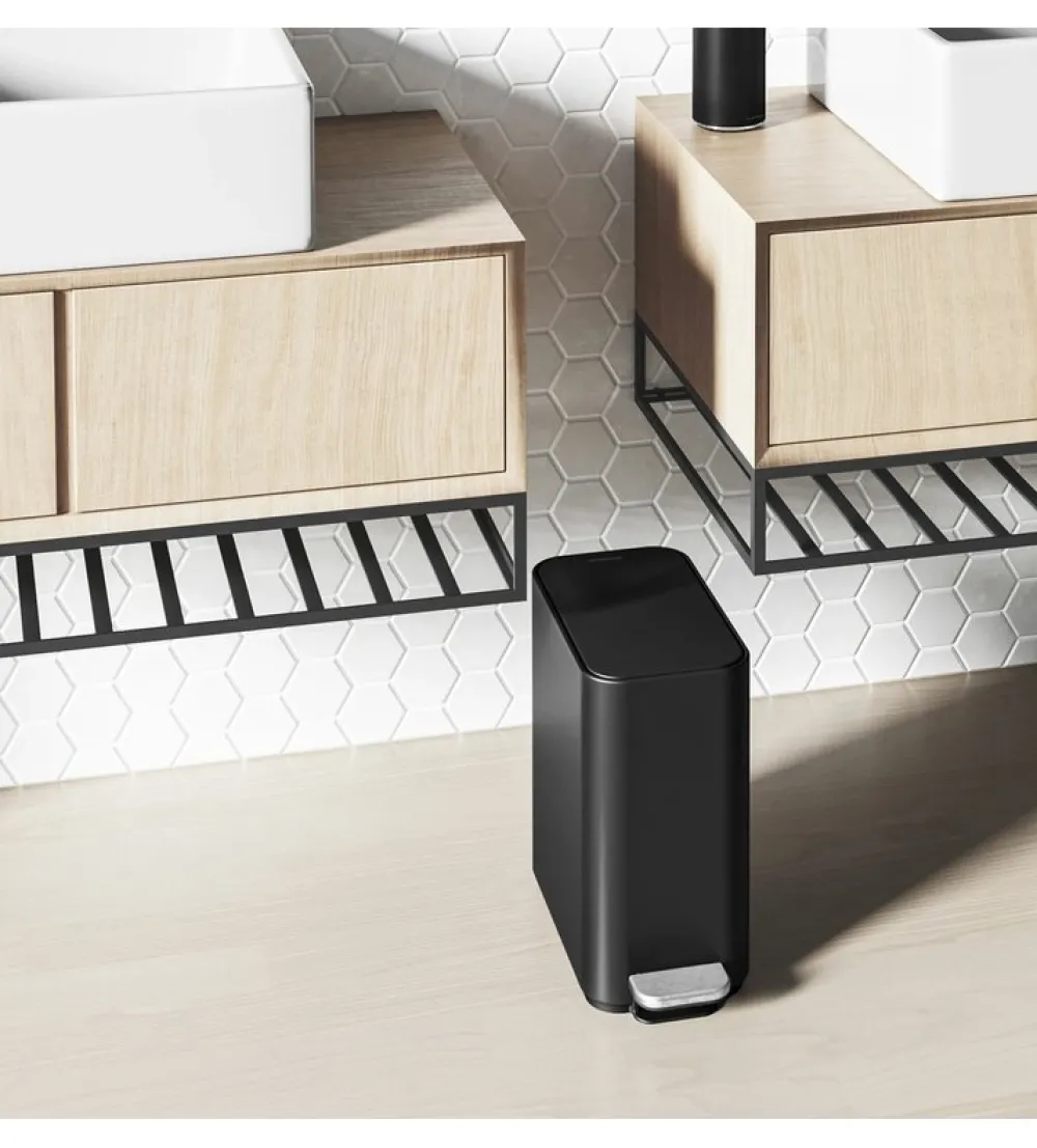 simplehuman Prullenbak Slim Zwart 5L Discount