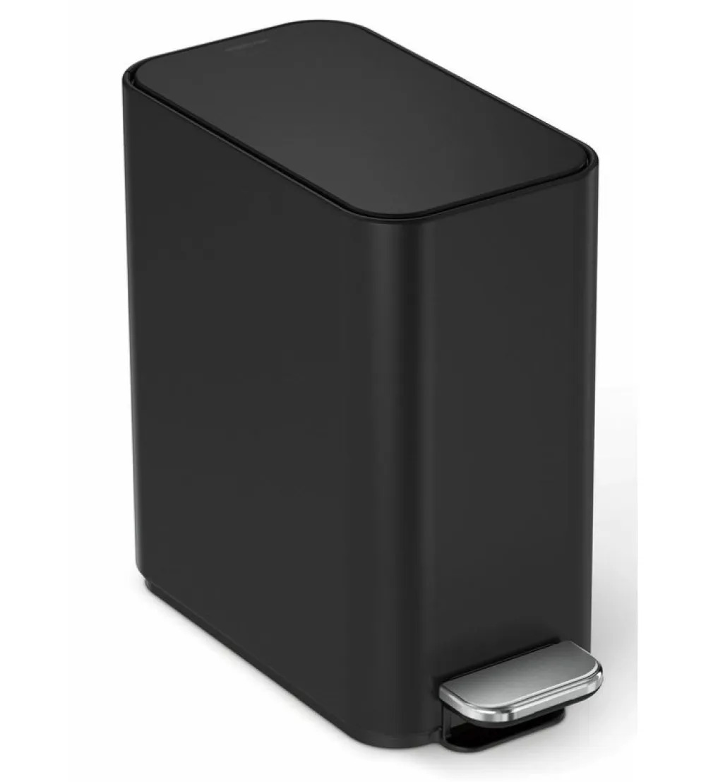 simplehuman Prullenbak Slim Zwart 5L Discount