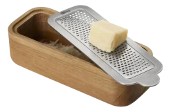 Rasp Met Serveerschaal Adhoc CutnServe Zilver