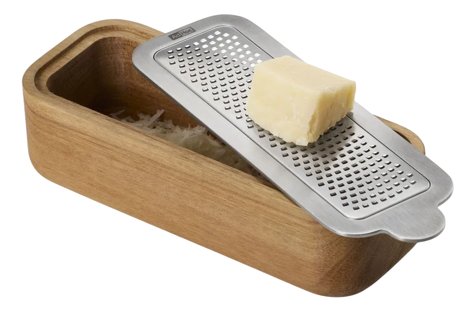 Rasp Met Serveerschaal Adhoc CutnServe Zilver