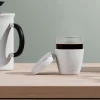 Bodum Reisbeker Joycup Glas Met Siliconen Hoes Wit 400 ml
