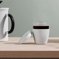 Bodum Reisbeker Joycup Glas Met Siliconen Hoes Wit 400 ml