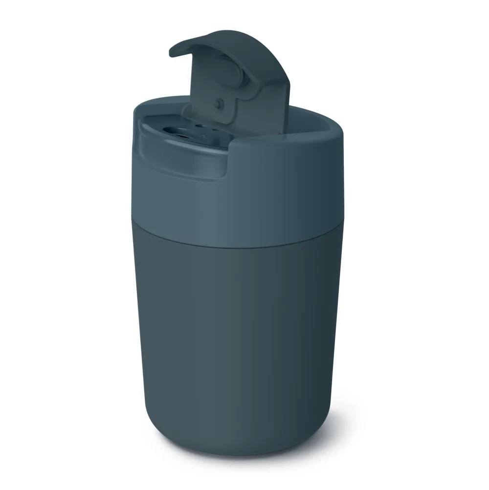 Joseph Joseph Reisbeker Sipp Met Flip top Dop 340 ml Blauw Outlet