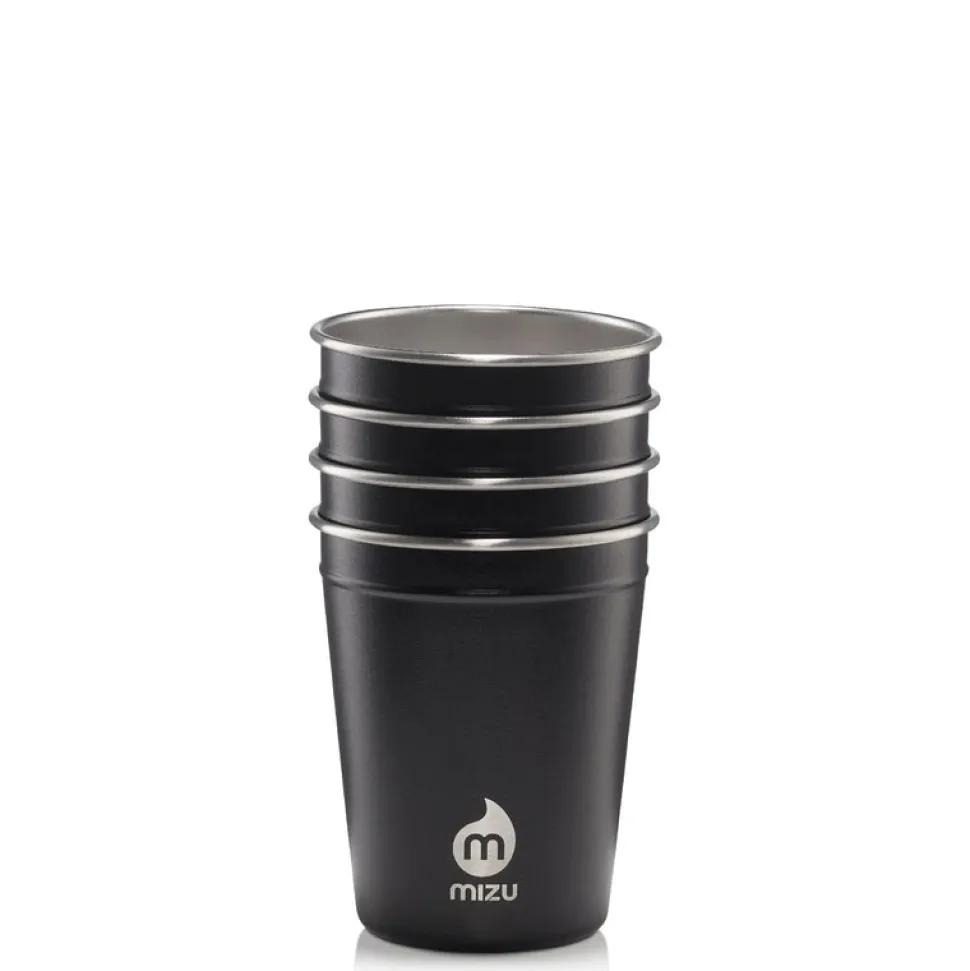 Reisbeker Mizu Party Cup Black 300ml(4-Delig)