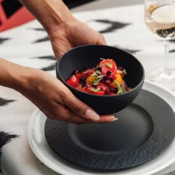 Rijstkom Villeroy & Boch Manufacture Rock Zwart (4-delig)