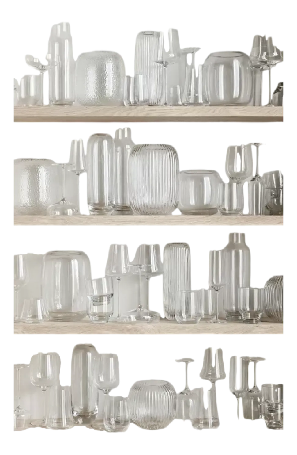 Rode Wijnglas Bolia Rheolog Clear Wavy Crystal Glass (Set van 2)