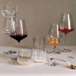 Georg Jensen Rode Wijnglas Bernadotte Crystaline 540 ml (Set van 6) New
