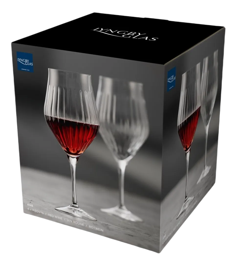 Rode Wijnglas Lyngby Ane Clear 650 ml (Set van 4)