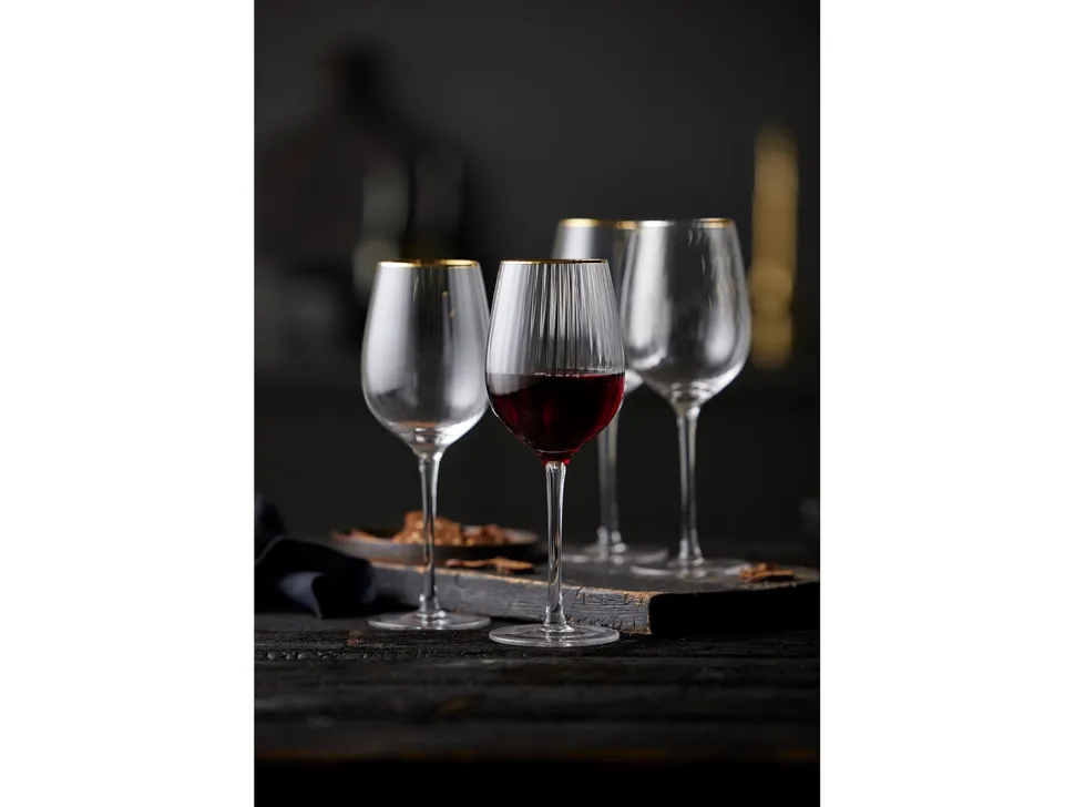 Rode Wijnglas Lyngby Palermo Transparent 400 ml (Set van 4)