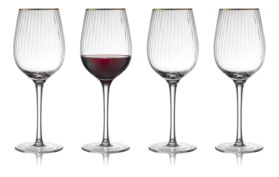 Rode Wijnglas Lyngby Palermo Transparent 400 ml (Set van 4)