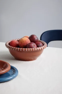 HAY Salad Bowl Barro Natural With Stripes Large Ø26 x H9 Discount
