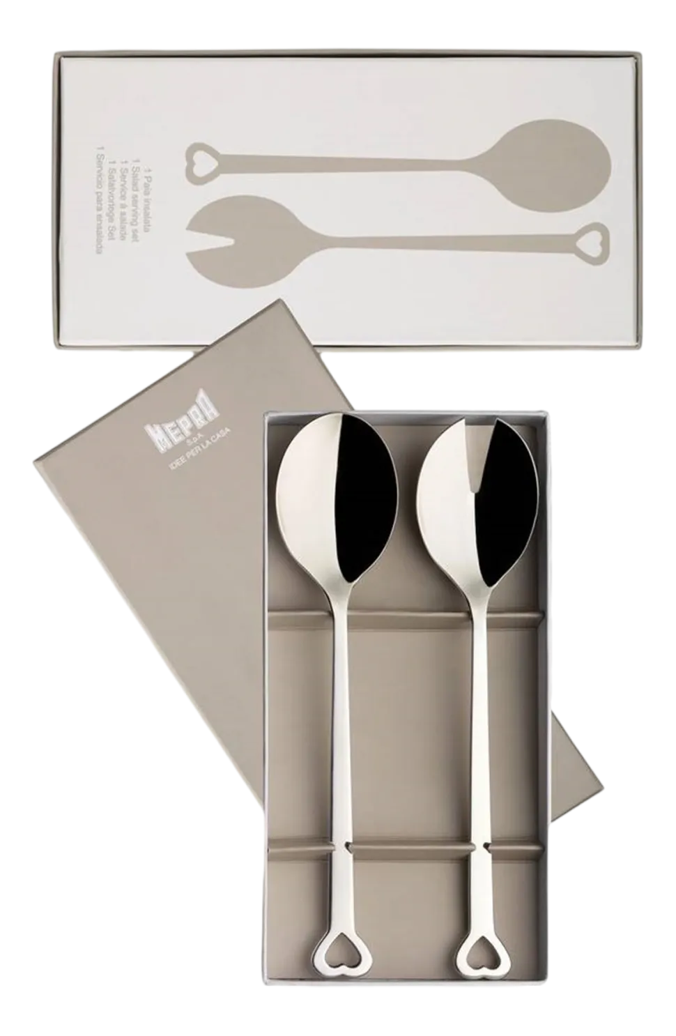 Saladebestek Mepra Evento Zilver (2-delig)