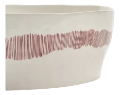 Saladeschaal Serax Feast Tableware By Ottolenghi White Red 28,5 x 9,5 cm