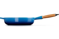 Le Creuset Sauteerpan Rond Houten Handvat Azure 28 cm Discount