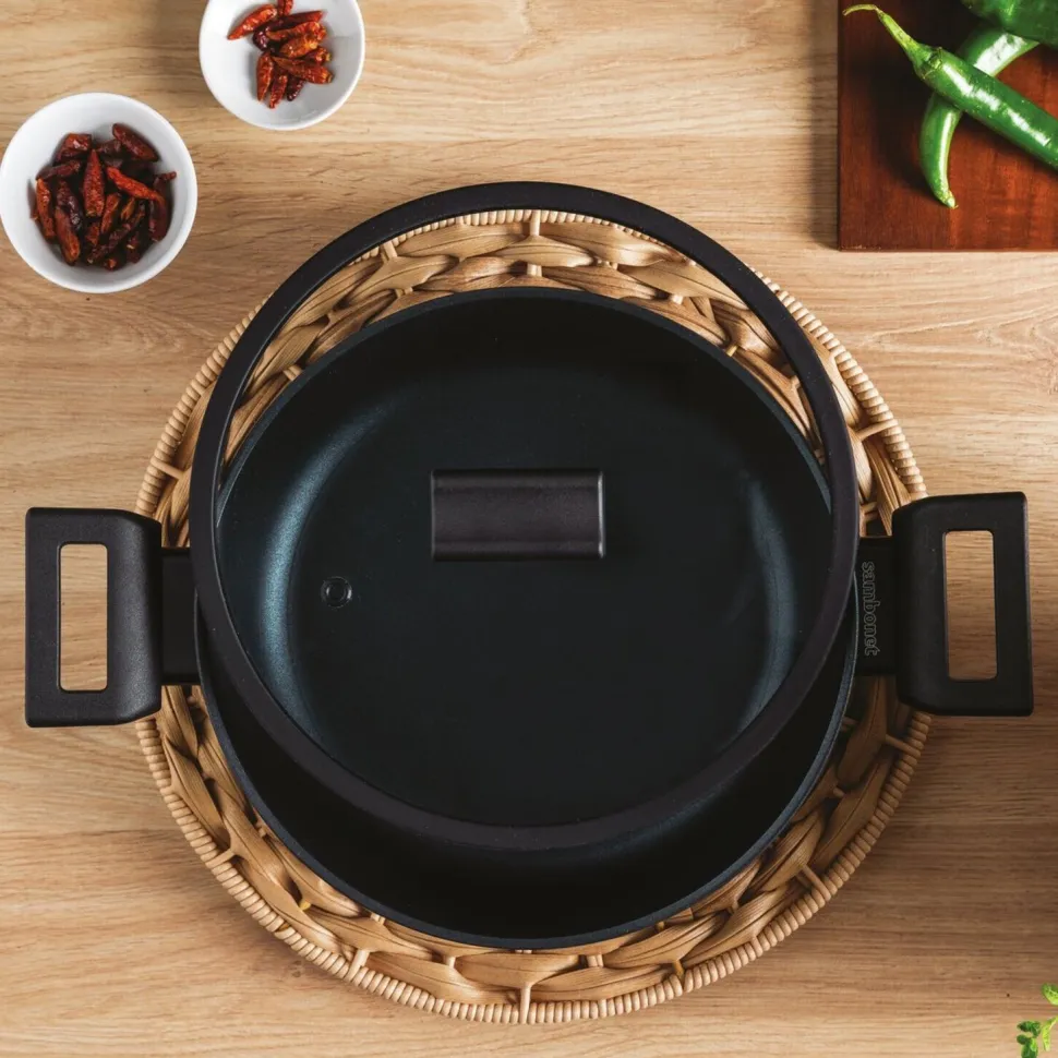 Sauteerpan Sambonet Titan Pro Green Double Induction 2 Handles 24 cm