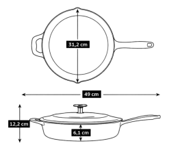 Sauteerpan Tramontina Bestow Met Deksel Red 30 cm