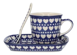 Schaal Bunzlau Castle Rechthoek Blue Valentine (15 x 18,5 cm)