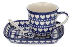 Schaal Bunzlau Castle Rechthoek Blue Valentine (15 x 18,5 cm)