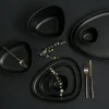 Schaal Lind DNA Stoneware Bowl M Black