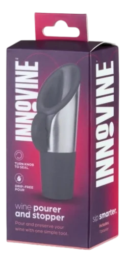 Schenktuit Innovine Pourer and Stopper Graphite
