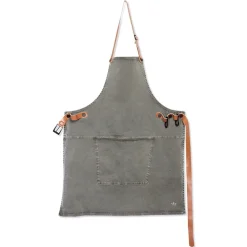 Dutchdeluxes Schort Amazing Apron BBQ Style Canvas Grey Green Discount