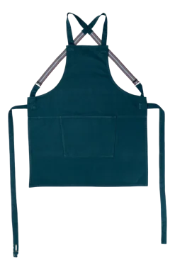 Dutchdeluxes Schort Denim & Canvas Bretel Forest Green Clearance